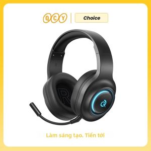 Tai Nghe Chơi Game QCY Heroad V200 Over-Ear Bluetooth 6.0 Không Dây Trình Điều Khiển 50mm Âm Thanh Vòm 7.1 Đèn RGB Có Micro Dành Cho PC/PS4/5