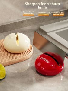 HALEXIONG | Cream Round Ball Professional Knife Sharpener Suction Cup