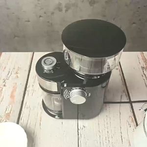 LENODI เครื่องบดเมล็ดกาแฟ แบบแบน แบบปรับได้ สีดำ 16 การตั้งค่าการบดที่แม่นยำ 2-14 ถ้วย เครื่องบดเมล็ดกาแฟไฟฟ้า