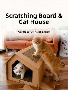 MAOGUANJIA | Corrugated Paper Cat House Scratching Board Four Seasons Universal