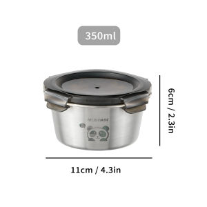 WORTHBUY 304 Stainless Steel Sealed Food Container Stackable Fridge Fruit Vegetable Meat Fresh-keeping Box Microwave&Oven Safe