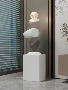 ของตั้งโชว์หินนำโชคสไตล์โมเดิร์นหรูหราเบาๆของประดับตกแต่งแบบนิ่มตั้งพื้นขนาดใหญ่สำหรับห้องรับแขกของขวัญสำหรับขึ้นบ้านใหม่ศิลปะดูแพง