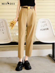 Minimalist High Waist Tapered Jeans Womens Autumn Commuter Style Cotton Nylon Blend Pocket Detail Zipper Closure Nine-Five Jeans