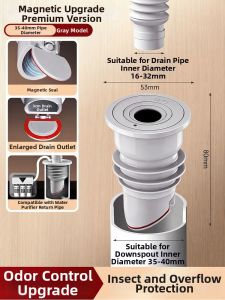 TAOSHI | Anti-odor Washing Machine Drain Pipe Connector Stop Valve