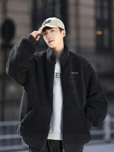 Warrior | Thickened Stand-collar Zip-up Jacket Dual Sided Loose Fit Cotton Coat