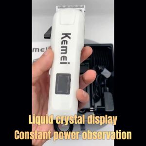 Kemei KM-809A Rechargeable Pet Hair Clipper Dog/Cat Professional Cordless Electric Hair Trimmer Barber Shop Hair Cut Machine