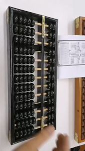 HongKong60ลูกคิดไม้จีนโบราณ ขนาด 28*12 เซน รุ่น 13 แถว(สินค้าพร้อมจัดส่ง)