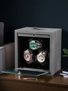 Lorvo 6 Slot Walnut Wood Watch Winder Silent Anti-Magnetic LED Automatic Watch Box