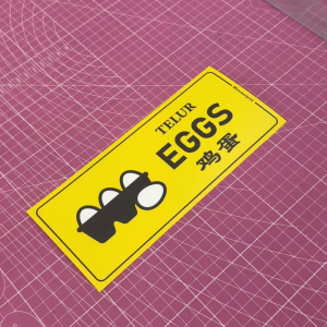 Telur Eggs 鸡蛋. Premium Sticker Sign Notice Signage Label. Pasar Market Stall Sell.