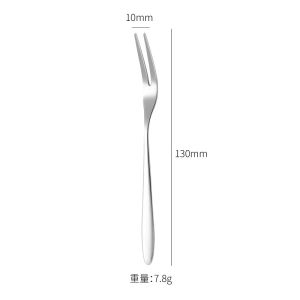 5/10PC Fruit Forks Stainless Steel Silver Two-toothed Fork Cake Dessert Fork Western Small Fork Home Flatware Kitchen Accessory