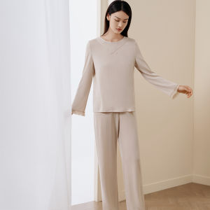 JINSANTA | Silk Wool Soft Warm Comfortable Womens Loose Sleepwear Set