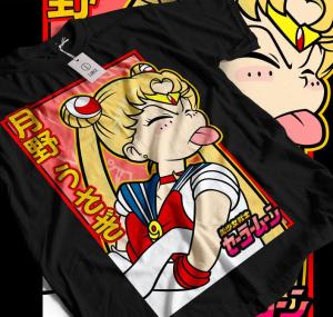 Bandai | Comfortable Sailor Moon T-Shirt Usagi Tsukino Anime Manga Graphic Tee 2026 New Cotton Summer Men and Women TShirt