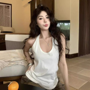 Áo Ba Lỗ Không Tay Thường Ngày Mùa Hè Cho Nữ Áo Khoác Ngoài Đa Năng Áo Ba Lỗ Không Tay Đơn Giản Áo Ba Lỗ Không Tay Cạp Cao Áo Ba Lỗ Không Tay Không Tay