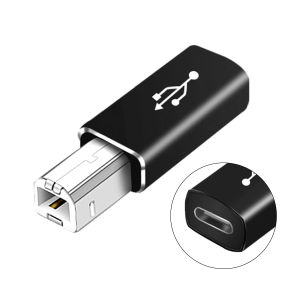 NNBILI USB Type C Female to USB B Male Adapter for Scanner Printer Converter Data Transfer Adapter for MIDI Controller Keyboard