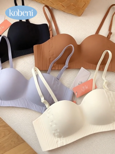 KOBENI BRA บราเกาะอกเจลลี่ ไร้ขอบ ไร้โครง เกาะแน่นไม่หลุด ทรงสวย ใส่สบาย เนื้อผ้านิ่ม สายสะพายไหล่ถอดออกได้