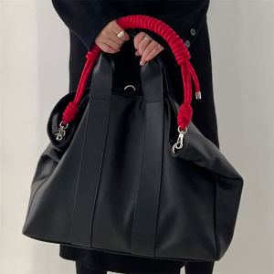 New 2025 Womens Tote Bag with Thickly Woven Rope Shoulder Strap Large Capacity Soft Leather Handbag for Commuting And Casual Use