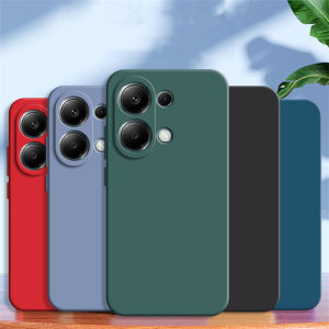 Liquid Silicone Plain Rubber Protector Phone Case For Xiaomi Redmi Note 13 Pro Plus 5G Matte Case Redmi 13 13C 13X Back Cover