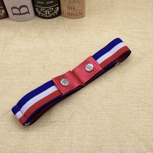 Bean Bag Cloth Belt Womens Waist Adjustable Anti-Allergy Seamless Invisible Belt Mens Buckle-Free Elastic Military Training Pant Belt