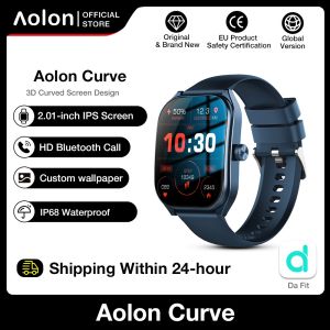 Aolon Curve smart watch for men IP68 waterproof Sports watch 2.01-inch IPS Screen Smartwatch Bluetooth Call Running Pace smart watch for women Health Monitoring