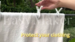 4PCS Plastic Windproof Clothes Pegs Non-slip Fixed Hanger Clip with Strong Stainless Steel Spring Drying Clothespin Clip