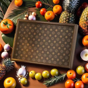 ชั้นวางของหนังสีถั่วแดงสไตล์คลาสสิก เครื่องประดับระดับหรูหรา ช่องเก็บของสำหรับเสื้อกั๊ก ชั้นวางของสำหรับโต๊ะรับประทานอาหาร