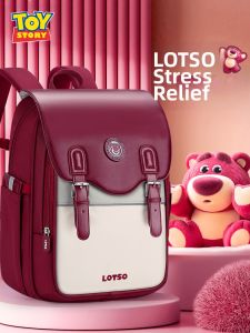 Disney | Childrens Backpack Girls Elementary School Students Spine Protection Lightweight Design  Brand Red Color 2025 New Model