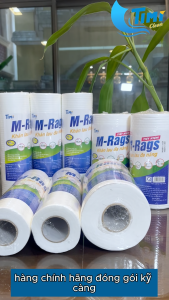 Combo10 Cuộn - Khăn Lau Bếp Đa Năng Timi M-Rags Siêu Thấm Hút Tái Sử Dụng (50 Miếng/Cuộn) - Made In Vietnam