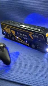 Mainan Bus Basuri RC & Telolet Basuri Ukuran Besar: Nyala Klakson dan Lampu LED Baterai Charge