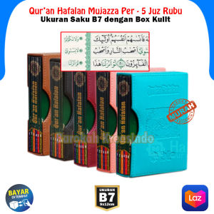 Terbaru Al Quran Hafalan Saku Per 5 Juz Alquran Mujazza Rubu 6 Jilid Ukuran Kecil B7 Box Kulit