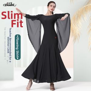 DANBAOLUO | Black Flowy Dance Dress