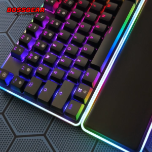 Bàn phím cơ DURGOD TGK021 LED RGB Kê tay nam châm có LED RGB.