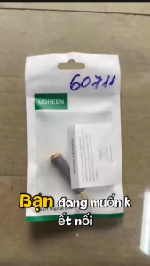 "Đầu Jack chuyển Audio 3.5mm dương sang đầu 6.5mm âm  Ugreen 60711 Chính Hãng
