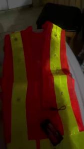Safety Vest with Blinking Led lights Reflector High Visibility for motorbikers constructions safety officers Medium only