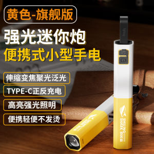 Mini Powerful Portable Rechargeable Flashlight Ultra-Bright Long-Lasting Outdoor Camping Travel Handheld Laser Light Tool