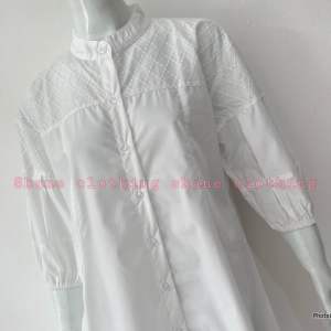 SHANE CLTOHING TUNIK LACE BRUKET MOTIF WAJIK/ DRESS PUTIH KATUN POPLIN HALUS