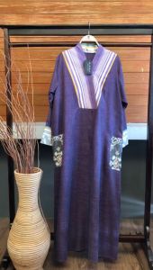 Minea Gamis Tenun Kombinasi Katun Linen Raima