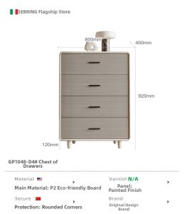 Cream Style Storage Cabinet 6 Drawers