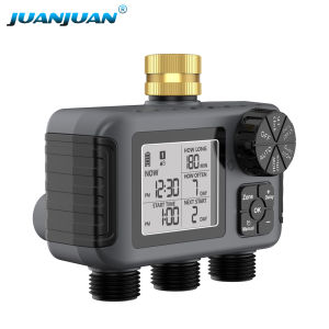 Màn hình LCD tưới hẹn giờ tưới nước 3 khu lập trình Bộ điều khiển tưới nước hẹn giờ hệ thống tưới nước van nước cho vườn