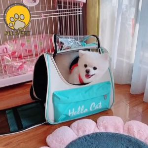 Cat Bag กระเป๋าเเมว ใส่สัตว์เลี้ยง ระบายอากาศได้ แบบมีหูหิ้ว กระเป๋าสะพายแมว มีหน้าต่าง มีกระเป๋าเก็บของ เบาะนุ่ม จ่ายปลายทาง