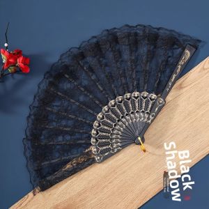 Portable Folding Fan Traditional Chinese Style Black Ink Painting Womens Flag Dress Fan New Chinese Style Summer Hand Fan