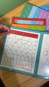 Educational Book - Magnetic Fraction Toy with Wooden Pieces and Bars- For Early Math Learning