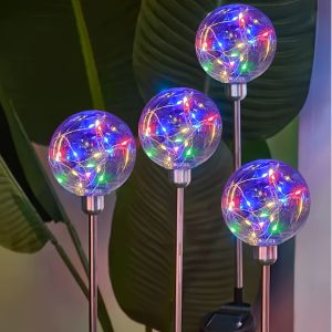 1PC LED Solar Warm Light Wishing BallSuitable for GardenLawnCourtyardTop BalconyParty and Festival Decoration