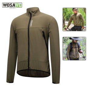 WOSAWE Windproof Cycling Jacket Windbreaker Men Women Lightweight Breathable MTB Bicycle Jackets Long Sleeve Jersey Wind Coats