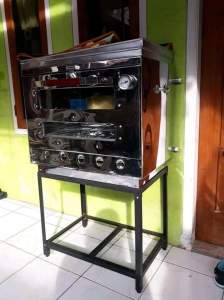 oven gas bahan stanlis ukuran 60x40x45cm