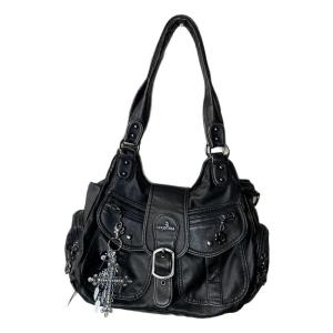 Retro Large Capacity Multi Pocket Soft Leather Ladies Bag
