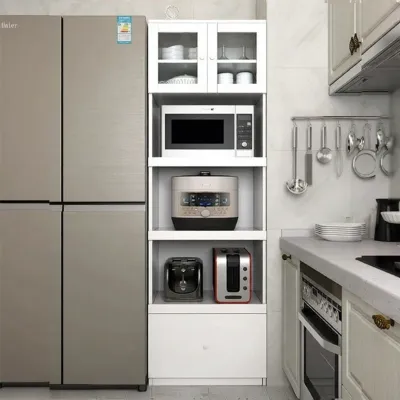 Wall-mounted Kitchen Storage Cabinet for Microwave and Oven