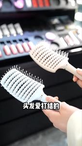 Lược chải tóc gỡ rối làm phồng tóc - lược bán nguyệt màu pastel siêu xinh 24x7cm
