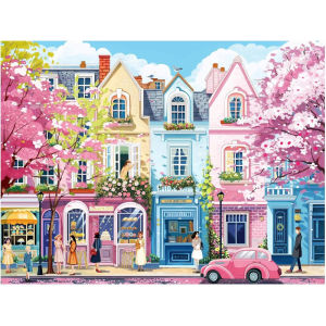 Jigsaw Puzzles for Adults 500/1000/1200/2000PCS Romantic Street Paper Puzzle for Gameroom Bedroom Home Decor Birthday Party Gift