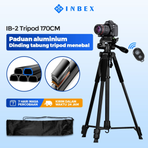 INBEX tripod  konten kreator 170CM tripod hp buat ngonten 1 set bluetooth remote  buat ngonten  kamera yang bisa muter   with holder+carry bag IB2R