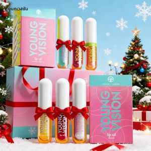 YOUNG VISION 6-Color Refreshing Fruit Flavored Moisturizing Lip Oil Set ลิปกลอสสีสันสดใส ให้ความชุ่มชื้น และให้ความชุ่มชื้น